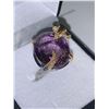 Image 3 : Ladies Oval Cut Amethyst 24.33 Carat Solitaire .925 Silver Cobra Ring with appraisal certificate $11