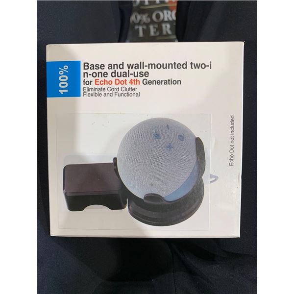 Base and Wall Mounted Two in One Dual Use For Echo Dot 4th Generation