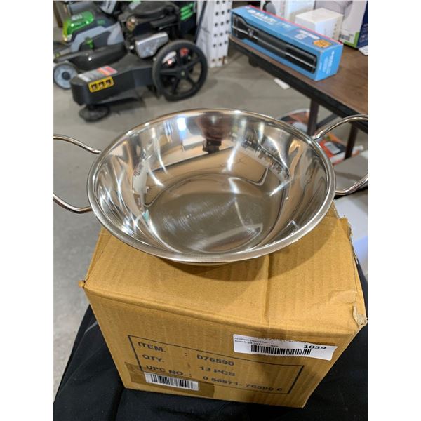 7" Stainless Steel Handled Bowl Lot of 12