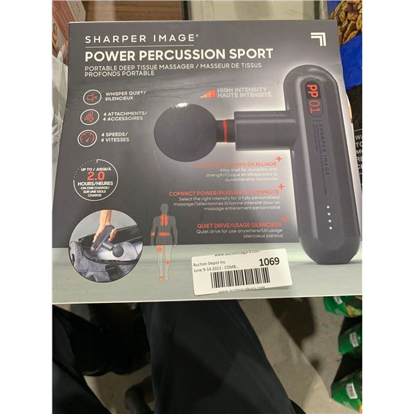 Sharper Image Power Percussion Sport Portable Deep Tissue Massager