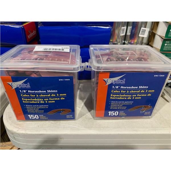 Capitol 1/8" Horseshoe Shims 150 piece x 2