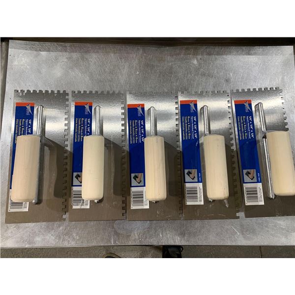 Capitol 1/4"x1/4"x1/4" Square Notched Trowel Lot of 5