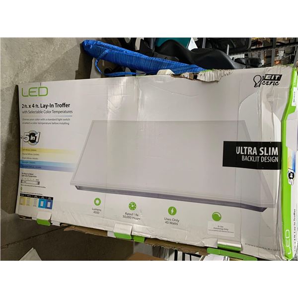 Feit Electric Ultra Slim Backlit  Design LED 2ftx4ft Lay-In Troffer w/ Selectable Color Temperatures