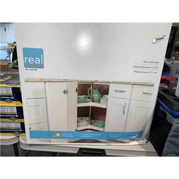 Real Solutions 28" Lazy Susan 10.5" Corner Cabinet Opening