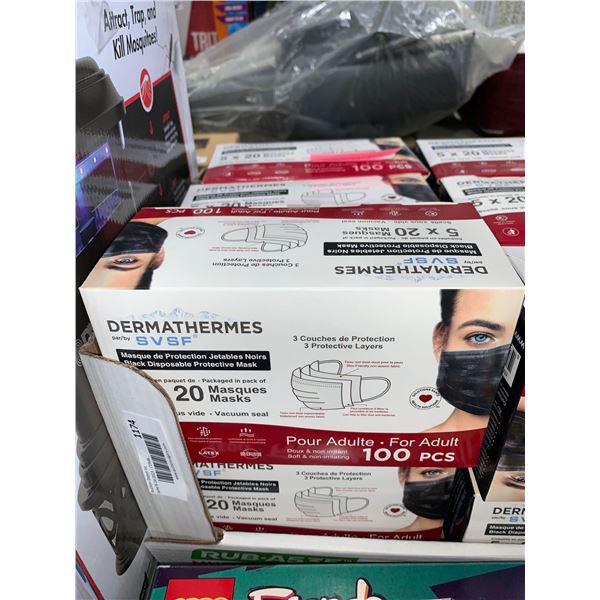Dermathermes 3 Protective layers Adult 5x20 Masks Lot of 6 Boxes