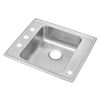 Image 3 : Elkay Lustertone Classic Stainless Steel 25" x 22" x 5-1/2" Single Bowl Drop-in Classroom ADA Sink
