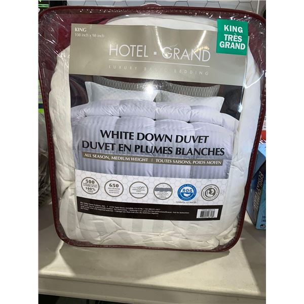 Hotel Grand White Down Duvet All Season Med Weight King Size