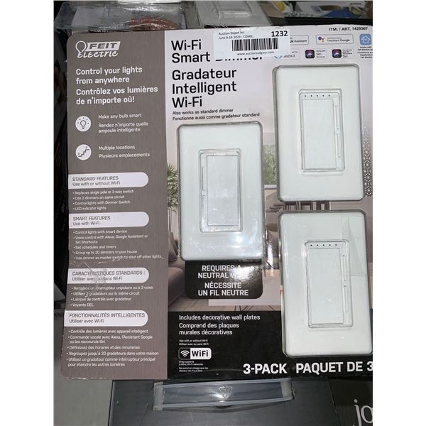 Feit Electric Wi-Fi Smart Dimmer 3pack