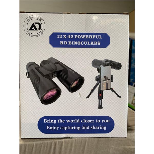 Adasion 12x42 Waterproof Powerful HD Binoculars