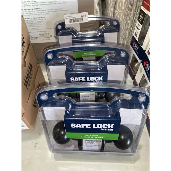 Weiser Safe Lock Hall & Closet  LOT of 3