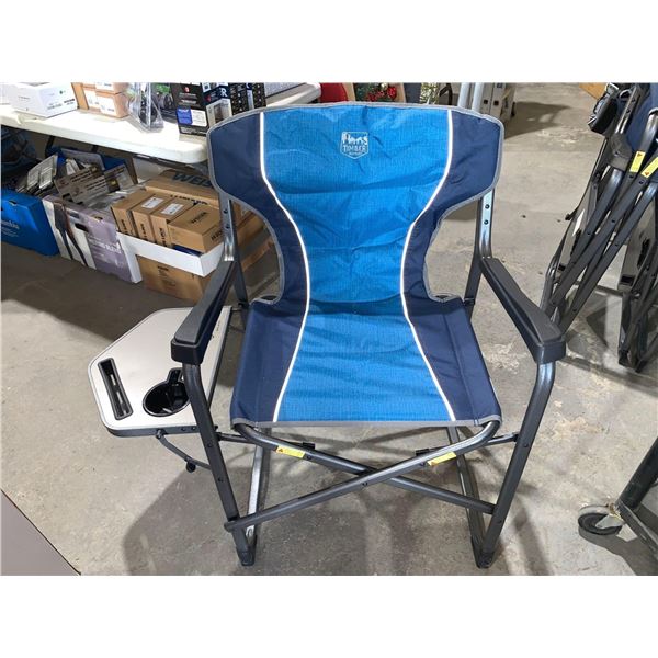Timber Ridge D Frame Director’s Chair Lightweight aluminum D shape frame Flip down side table Ergo p
