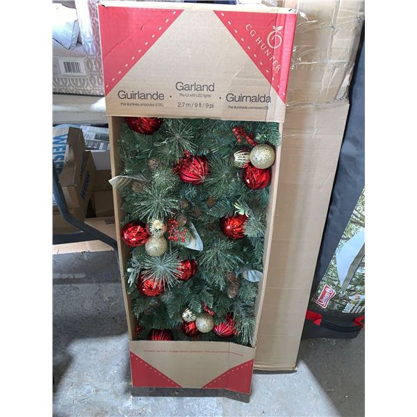 CG Hunter Garland Pre-Lit with LED Lights 9ft