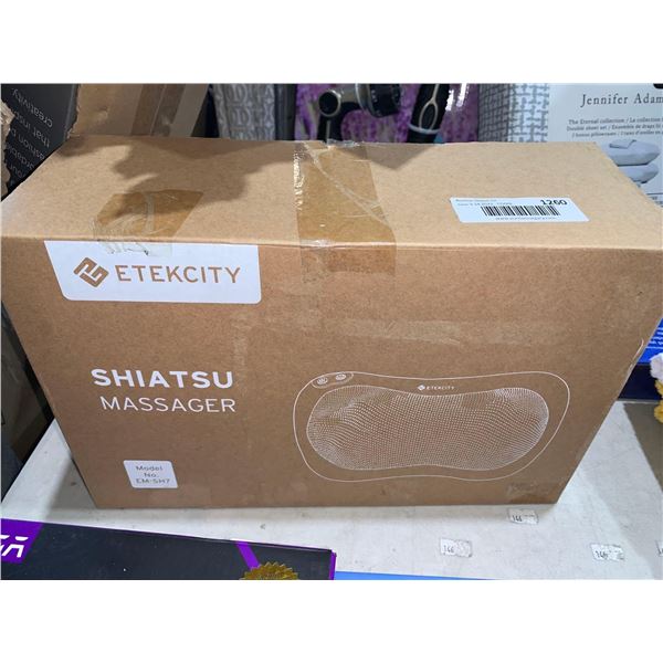 Etekcity Back Neck Massager Shiatsu Kneading Massage Pillow with 8 Heated Bi-directional Nodes Body 