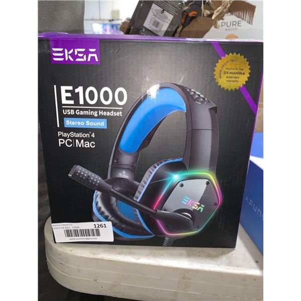 Eksa E1000 USB Gaming HEadset Stereo SOund Playstation 4 / PC / Mac
