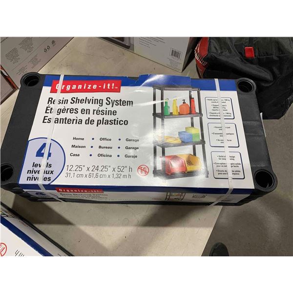 Organize-It! Resin Shelving System 12.25" x 24.25" x 52" H