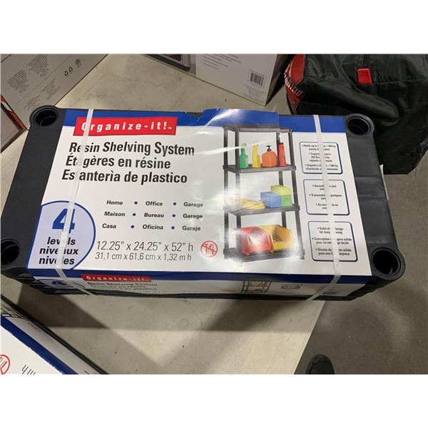 Organize-It! Resin Shelving System 12.25" x 24.25" x 52" H