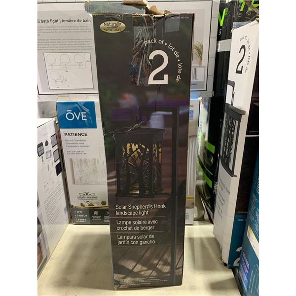 Set of 2 Decorative Solar Garden Lights on Shepherds Hooks