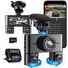Image 2 : HUPEJOS V7 360° Dash Cam, 4 Channel Quad Camera FHD 1080P*4 Front, Left, Right, and Rear with WiFi, 