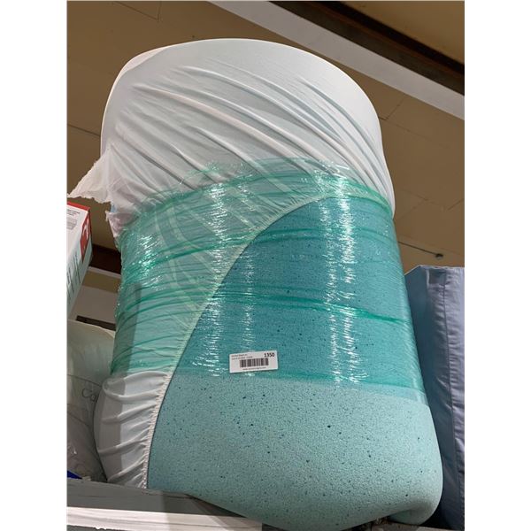 Queen Size Blue Memory Foam Mattress Topper