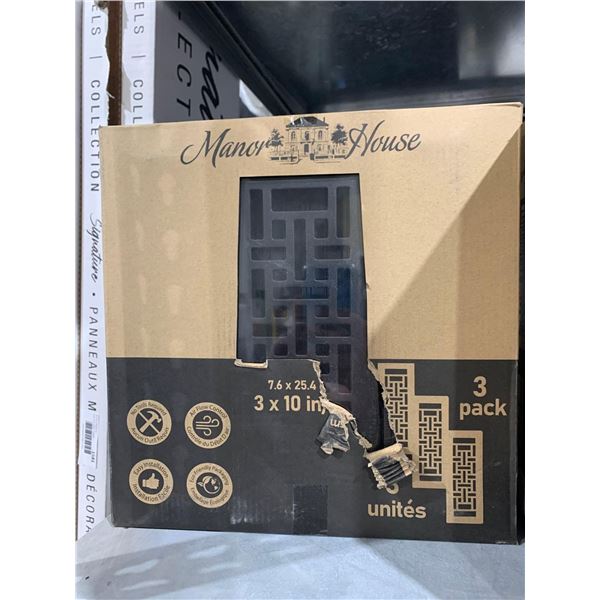 Manor House 3 Pack Back/Brown 3"x10" Register Covers