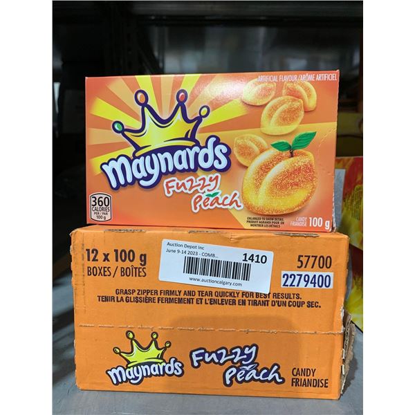 Maynards Fuzzy Peach Candy 12 x 100g