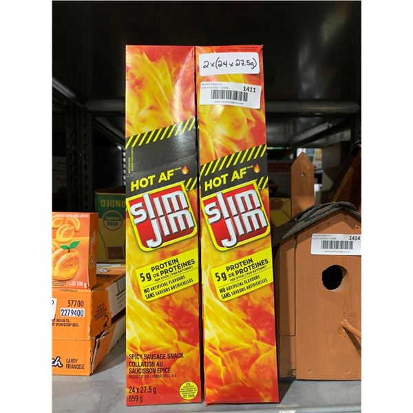Slim Jim Hot AF Spicy Sausage Snack 2X (24 x 27.5g)