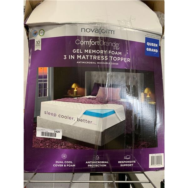 Novaform queen Size 3 in 1 Memory Foam Mattress Topper