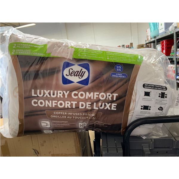 Sealy Luxury Comfort Copper Infused Pillow Set of 2 - Standard Queen Size