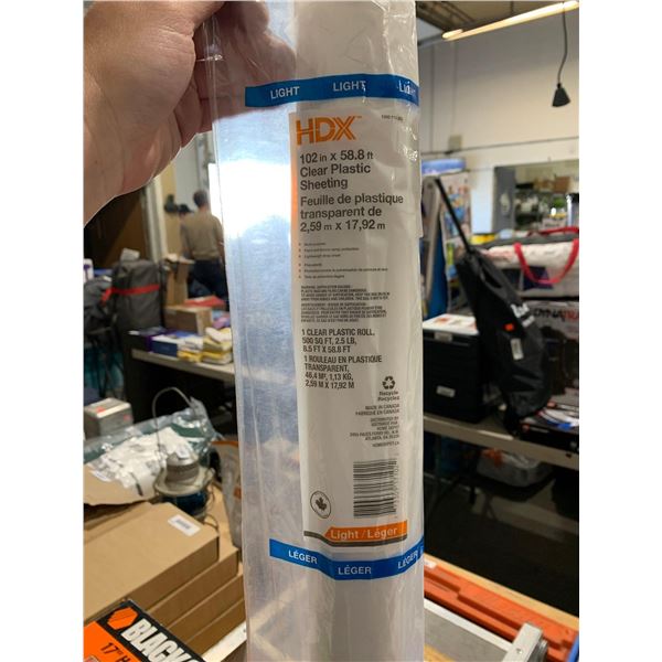 HDX 102"x58.8' Clear Plastic Sheeting