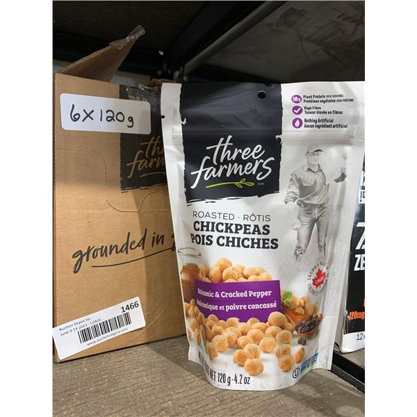 Three Farmers Balsamic & Cracked Pepper roasted Peas 6x120g