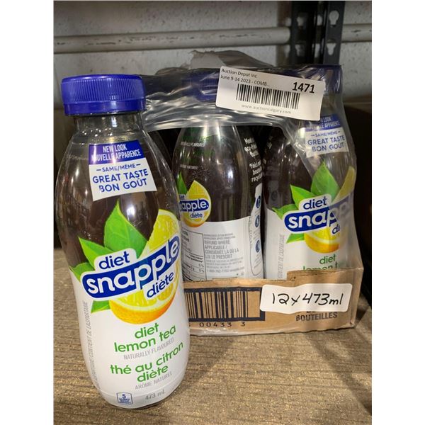 Snapple Diet Lemon Tea Naturally Flavored 12 x 473ml