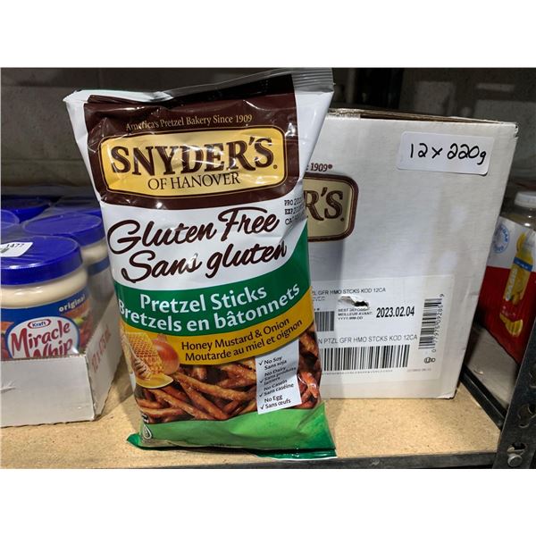 Snyder's Gluten Free Pretzel Sticks 12 x 220g