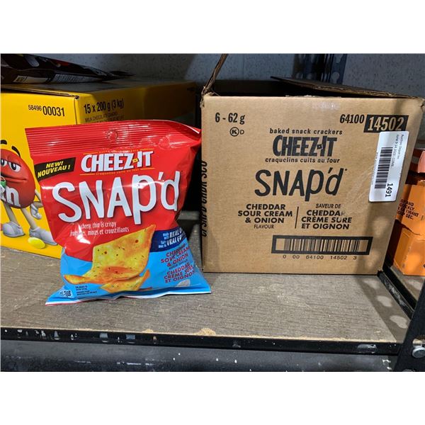 Cheese-It Snap'd Cheddar, Sour Cream & Onion Crispers 6x62g