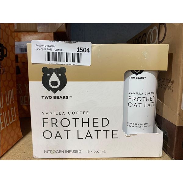 Two Bear Frothed Latte Black Coffee w/ Oat Milk 6 x 250ml