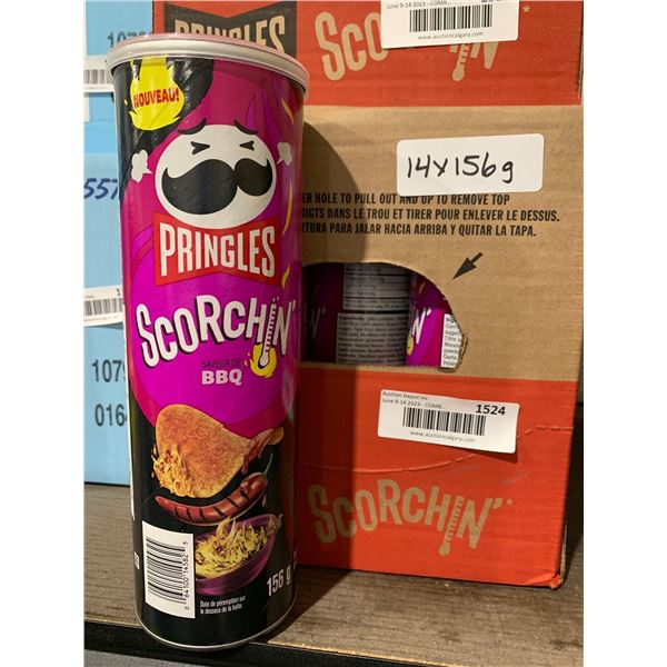 Pringles Scorchin' BBQ Potato Chips 14x 156g