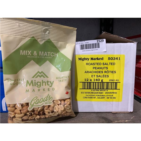 Mighty Marked Roasted Salted Peanuts 12 x 140g