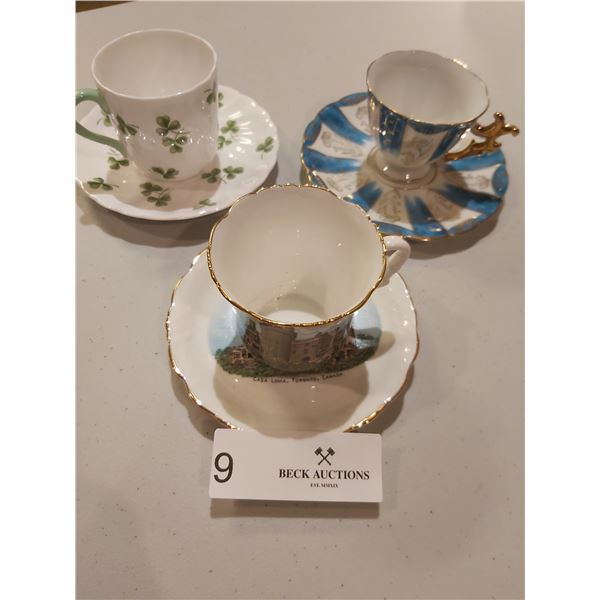 3 Vintage Demitasse Cup & Saucers (1950's)