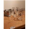 Image 1 : 3 Pewter Beer Mugs & 8 Glass Bird Beer Mugs