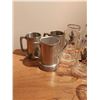 Image 3 : 3 Pewter Beer Mugs & 8 Glass Bird Beer Mugs