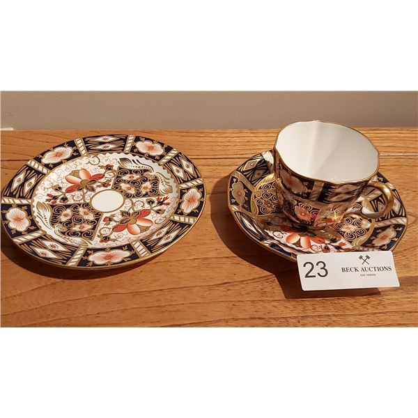 Royal Crown Derby China Cup, Saucer & Plate