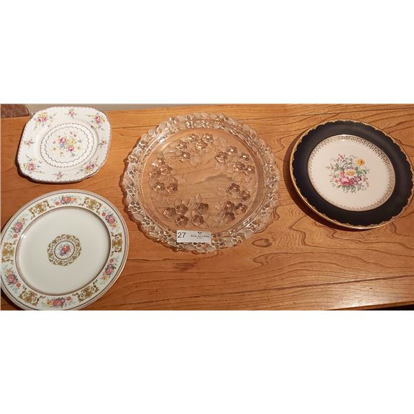 4 Decorative plates including Royal Albert, Pareek, Limoges