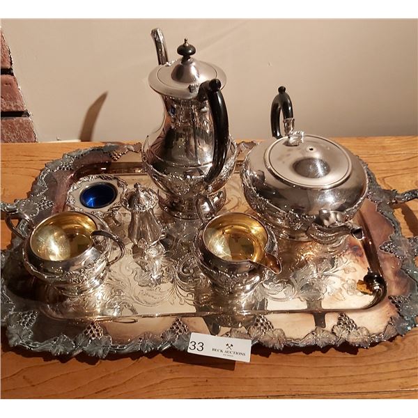 Silver Plated Tea/Coffe Service with Tray