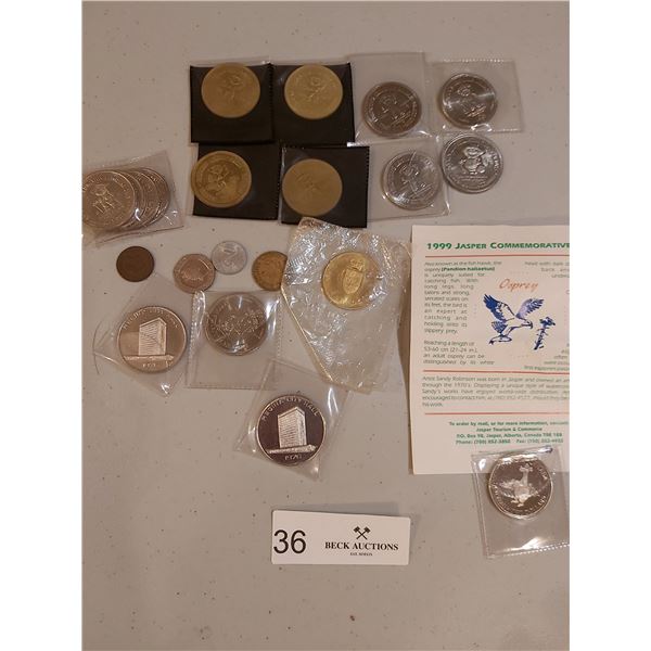 Assorted Tokens & Commemorative Coins