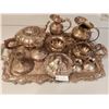 Image 3 : Silverplated Tea/Coffee Service with Candlesticks, Tray & More