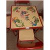 Image 2 : Childrens Table with 4 folding Chairs