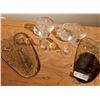 Image 1 : 2 Mexican Glass Masks, 2 wine glasses & Glass Cream & Sugar vessels