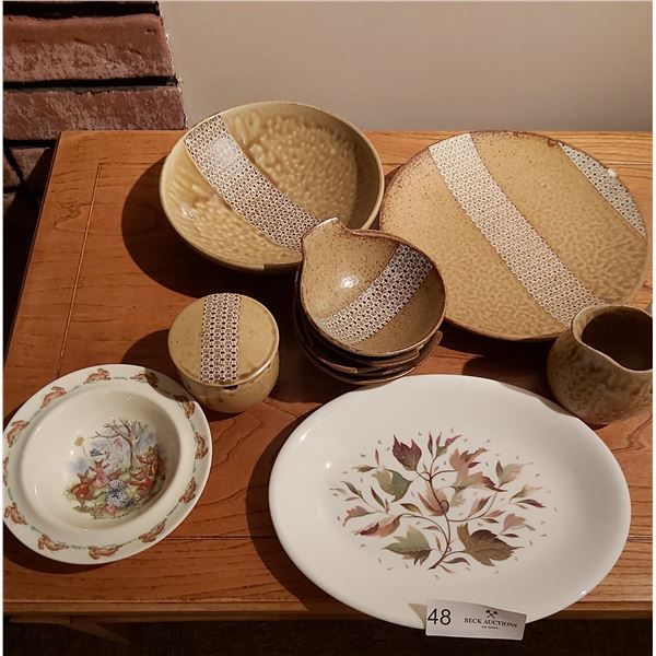 Assorted Kitchen Dishes including Bunnykins Bowl