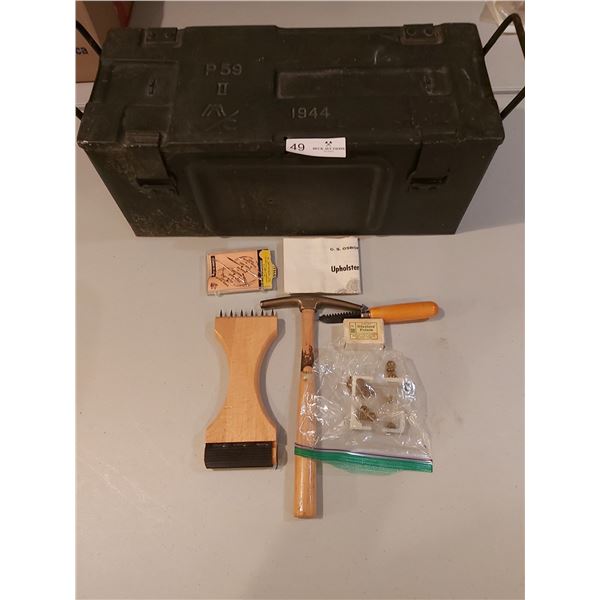 1944 Ammunition Chest with Upholstering Tools
