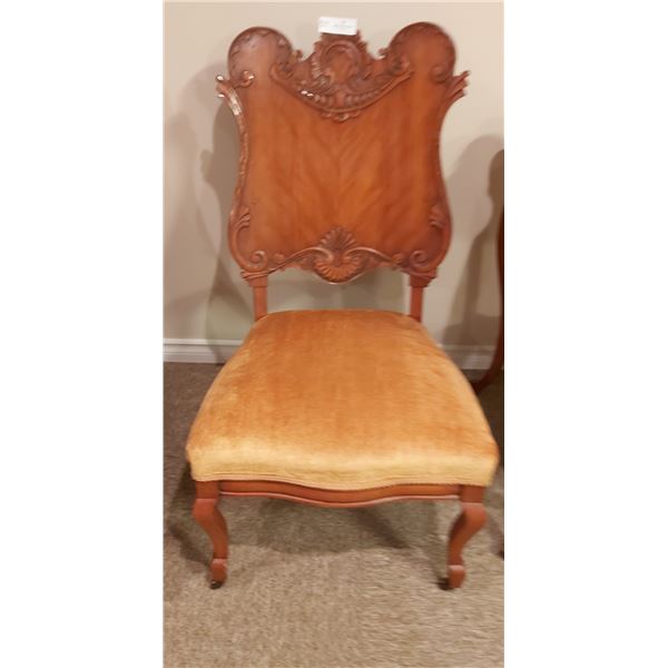 Victorian Ladies Chair with Book-Match Veneer Back