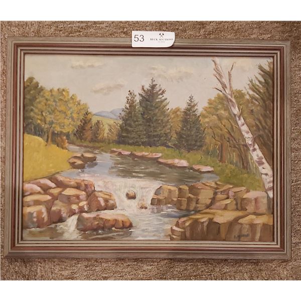Painting of Forrest Stream, Artist Unknown